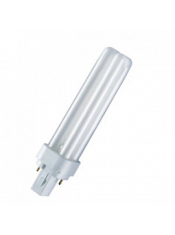 Лампа КЛЛ энергосберегающая 13Вт G24D-1 Dulux D 13W/830 3000К теплый белый свет 138х34 4050300025698 OSRAM