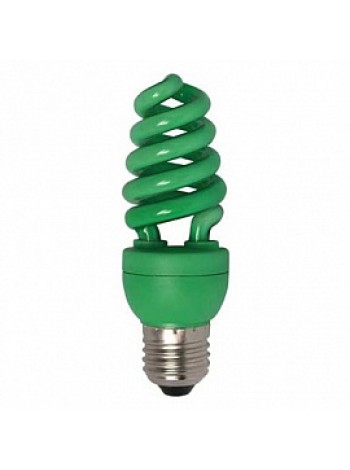 Лампа КЛЛ энергосберегающая 20Вт Е27 Spiral Color Green спираль зеленая 148х60 /Z7CG20ECB/ ECOLA