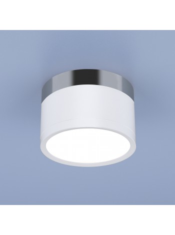 Накладной потолочный  светодиодный светильник DLR029 10W 4200K белый матовый/хром Elektrostandard