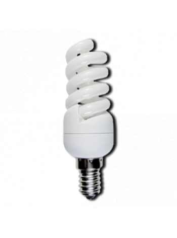 Лампа КЛЛ энергосберегающая 11Вт Е14 Light Spiral Micro Full Plus 4100K спираль холодный 98х32 ECOLA