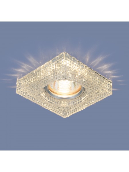Встраиваемый потолочный светильник с LED подсветкой 2214 MR16 CL прозрачный Elektrostandard