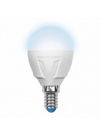 Лампа светодиодная 7Вт E14 G45 4500К 600Лм матовая 175-250В шар Palazzo ( LED-G45-7W/NW/E14/FR PLP01WH ) UL-00000771 Uniel