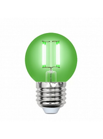 Лампа светодиодная 5Вт E27 G45 350Лм 200-250в шар зеленый свет Air ( LED-G45-5W/GREEN/E27 GLA02GR ) UL-00002988 Uniel