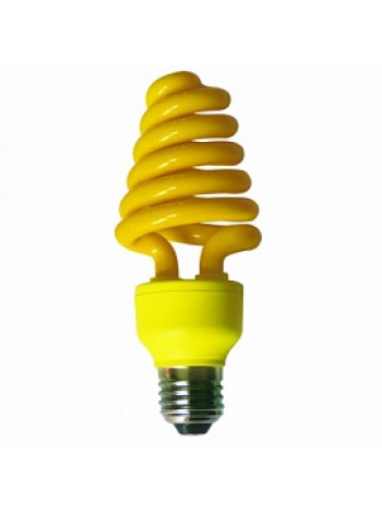 Лампа КЛЛ энергосберегающая 15Вт Е27 Spiral Color Yellow спираль желтая 124х45 /Z7CY15ECB/ ECOLA