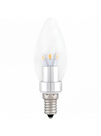 Лампа светодиодная 3,3Вт E14 C35 2700К прозрачная 220В свеча C4JW33ELB ECOLA