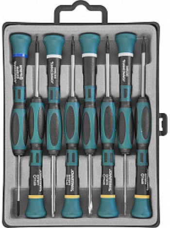 Набор отверток для точной механики TORX®, 50 мм, 8 предметов JonnesWay D3750T18S