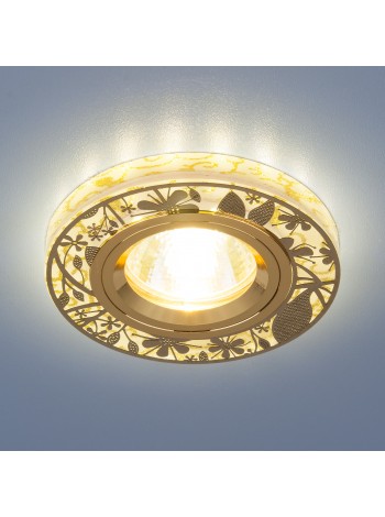 Встраиваемый потолочный светильник с LED подсветкой 8096 MR16 GD золото Elektrostandard