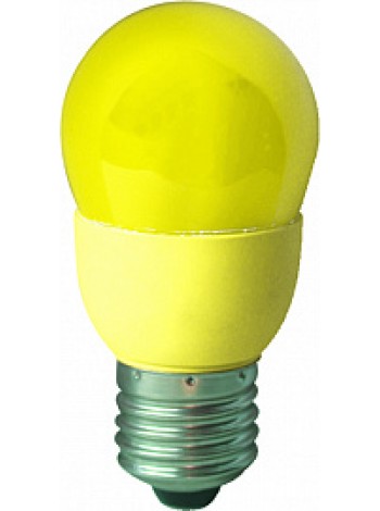 Лампа КЛЛ энергосберегающая 9Вт Е27 Globe Color Yellow желтый шар 91х46 /K7CY09ECB/ ECOLA