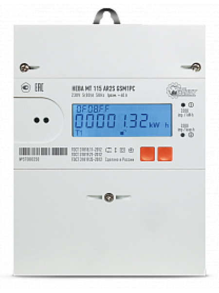 Счётчик электроэнергии однофазный многотарифный НЕВА МТ 115 AR2S GSM1PC 5(80)A 78 регион 6126554 Тайпит