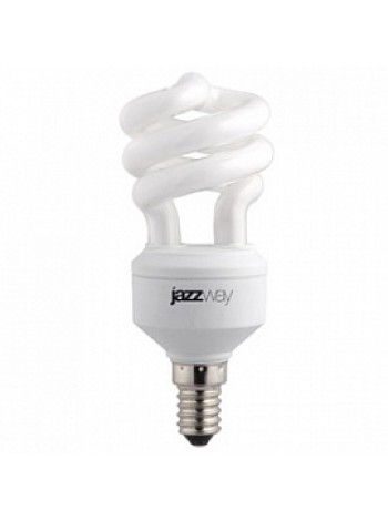 Лампа КЛЛ энергосберегающая 11Вт Е14 PESL-SH 11/840 Т3 холодный 45x116 .3321697 Jazzway