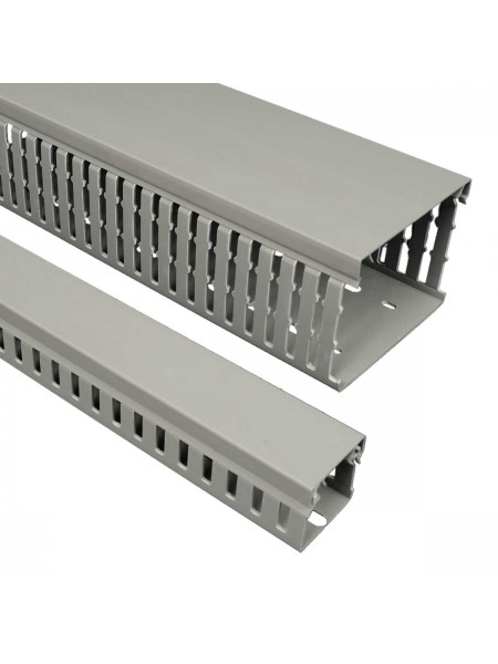 Перфорированный канал DIN серый PVC 2 m 37,5 x 75 RK 37.5X75 DIN_LD kopos