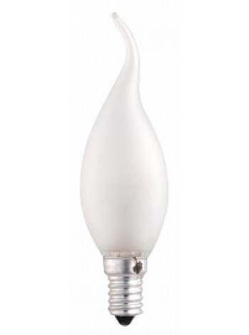 Лампа накаливания свеча 60Вт Е14 20-240V CT35 60W frosted Свеча на ветру .3321482 Jazzway