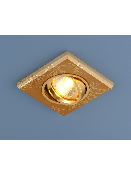 Точечный светильник квадратный 2080 MR16 GD золото Elektrostandard