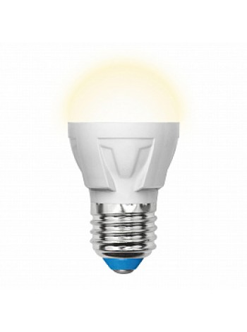 Лампа светодиодная 7Вт E27 G45 3000К 600Лм матовая 175-250В шар Яркая UL-00002420 Uniel
