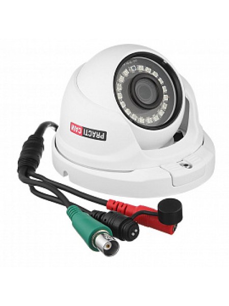 Видеокамера уличная MHD купольная 5Мп 3,6мм Вандалозащищенная PRACTICAM PT-MHD5M-MC
