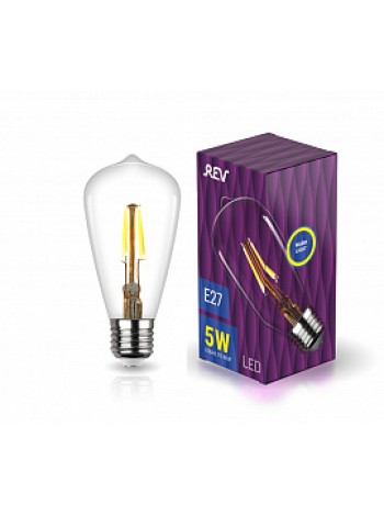 Лампа светодиодная 5Вт E27 ST64 2700К 515Лм прозрачная 230В эдисон Filament VINTAGE DECO Premium 32435 5 REV
