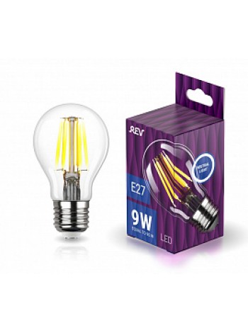 Лампа светодиодная 9Вт E27 A60 4000К 898Лм прозрачная 230В грушевидная Filament DECO Premium 32476 8 REV