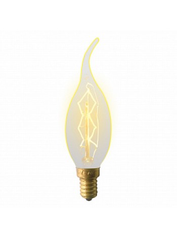 Лампа 60вт IL-V-CW35-60/GOLDEN/Е14 ZW01 Vintage, колба «свеча на ветру», ZW. Карто UL-00000483 Uniel