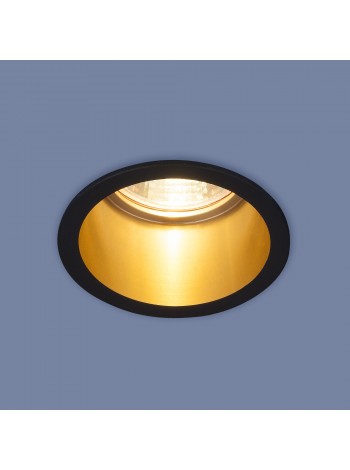 Встраиваемый потолочный светильник 7004 MR16 BK/GD черный/золото Elektrostandard