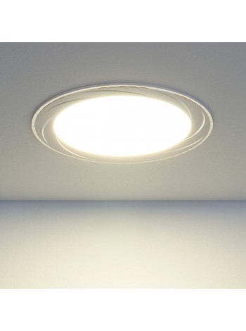 Встраиваемый потолочный светодиодный светильник Downlight DLR004 12W 4200K WH белый Elektrostandard