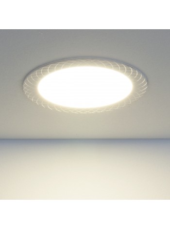 Встраиваемый потолочный светодиодный светильник Downlight DLR005 12W 4200K WH белый Elektrostandard