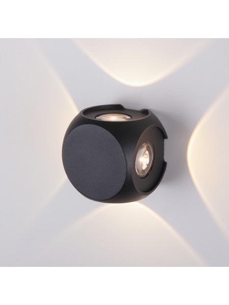 1504 TECHNO LED / Светильник садово-парковый со светодиодами CUBE черный