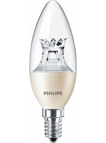 Лампа светодиодная 6Вт E14 B38 2700К 470Лм прозрачная 220-240В свеча MAS 929001140408 Philips