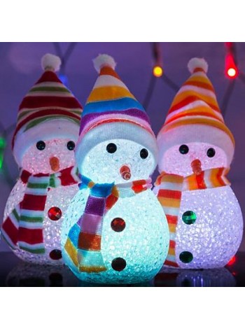 Фигура светодиодная Снеговик 170 мм RGB разноцветная 513-018 Nejn-night