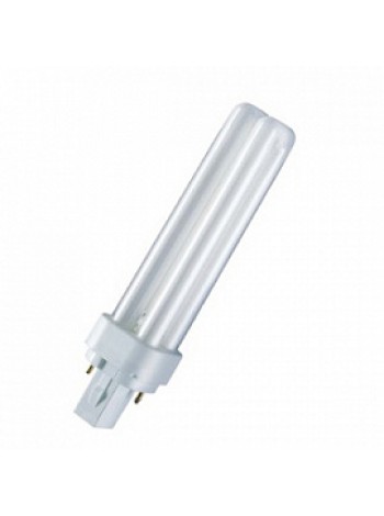 Лампа КЛЛ энергосберегающая 18Вт G24D-2 Dulux D 18W/830 3000К теплый белый свет 153х34 4050300025704 OSRAM