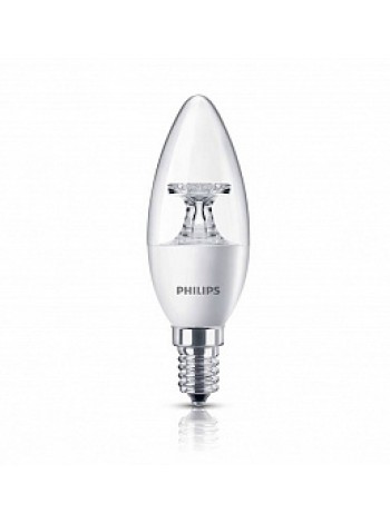 Лампа светодиодная 4Вт E14 B35 2700К 250Лм прозрачная 230В свеча 871869645485500 Philips