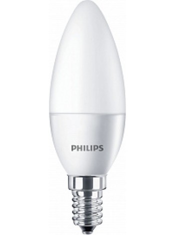 Лампа светодиодная 5,5Вт E14 B35 2700К 470Лм матовая 230В свеча CorePro 929001157702 Philips