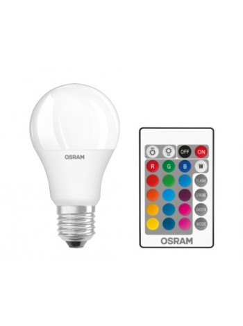 Лампа светодиодная Osram E27 220-240 В 9 Вт груша матовая 806 лм, регулируемый цвет света RGBW, для диммера, с пультом ДУ